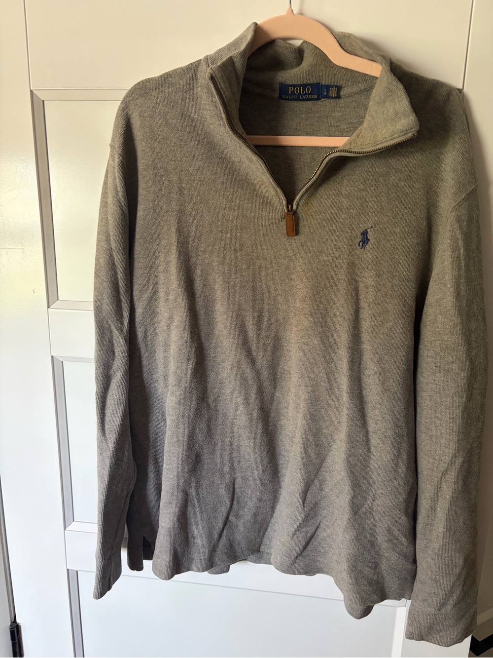 Ralph Lauren Heather Gray Zip-Up Sweater